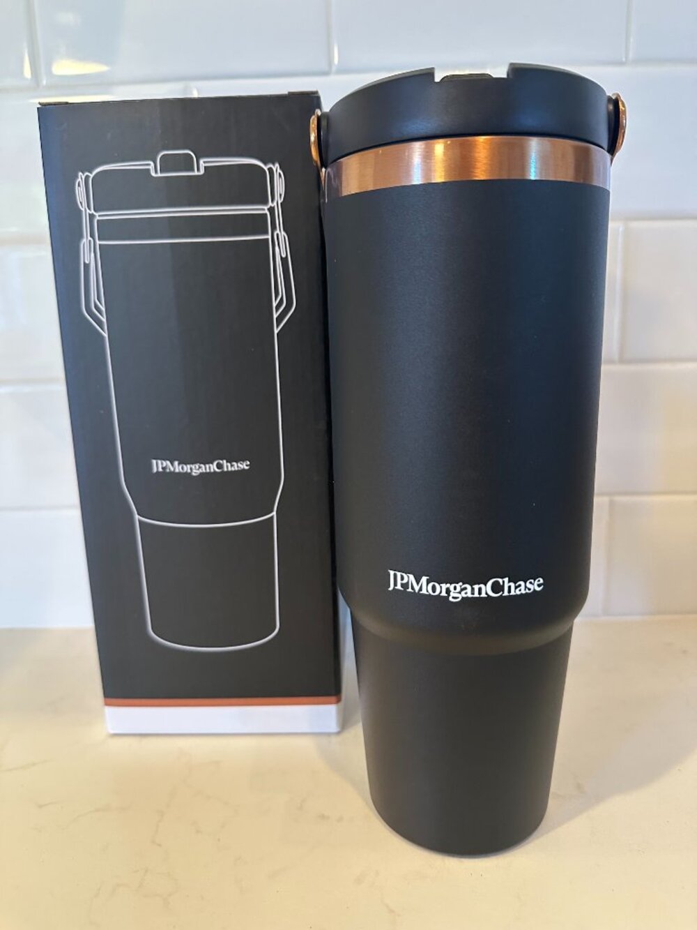 JP Morgan Chase Stainless 30oz Water Bottle, Tumbler, Employee Appreciation NIB